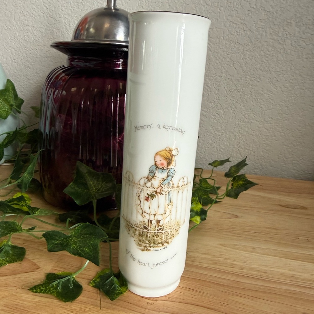 Vintage Holly Hobbie Porcelain Vase 1974 Genuine Japan Cottagecore Decor